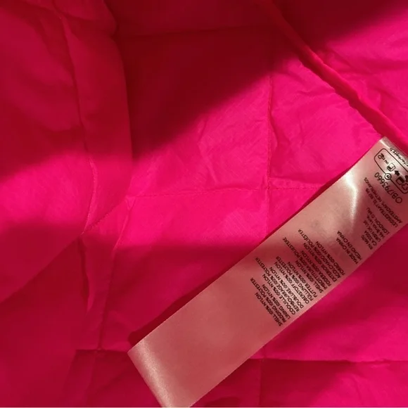 Anthropologie Hot Pink Quilted Jacket Size Extra Large - Picture 5 of 5